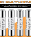 Four Pack Heavy Duty Fast Blow Glass Ceramic Fuses 5x20mm HV510 600VAC Replacement Kit For Multimeters And Outdoor LED Christmas Lights 0.2 Amp