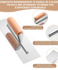 3 Piece Drywall Trowel Set Pro Grade Stainless Steel Masonry Finishing Trowels With 14x4 12x4 8x3 Inch Blades Lightweight Wooden Handle