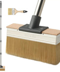 Long Handle Deck Stain Brush Applicator With 7 Inch Wide Brush for Stains Paints and Sealer on Outdoor Wood Deck Fence Patio Wall