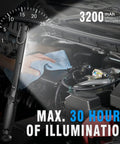 Person using Ultra Bright 700 Lumen Rechargeable LED Work Light With Magnetic Base Cordless Portable COB LED Inspection Light For Car Repair Home Garage And Emergency