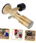 Flame Bunsen Burner Portable Gas Blowtorch Head For Propane Cooking Stove Outdoor Heating With Adjustable Flame And Gas Flow Brass Mini Torch For Camping Culinary Searing DIY Projects, showing compact and portable design.
