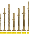 Heavy Duty Hex Washer Deck Screws For Wood To Metal Fastening With Replacement Star Bits, Various Sizes and Coatings