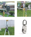 M20 Stainless Steel Single Pulley Block Heavy Duty Rigging Hardware With 20mm Wheel For Wire Rope Lifting 75kg Capacity Fixed Swivel Pulley For Rugged Industrial Use on rope