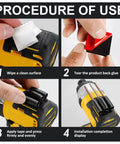 Installation steps for Side Mount Drill Bit Holder Holster With Heavy Duty Adhesive For Easy Carry And Quick Access