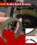 Close-up of 4-inch bronze brake band for Predator 212CC 196CC GX160 GX200 go kart mini bike ATV with 71 inch throttle cable kit