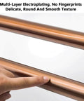 Stainless Steel Shower Door Handle And Push Pull Rail For Home And Commercial Use in copper finish, with anti fingerprint texture