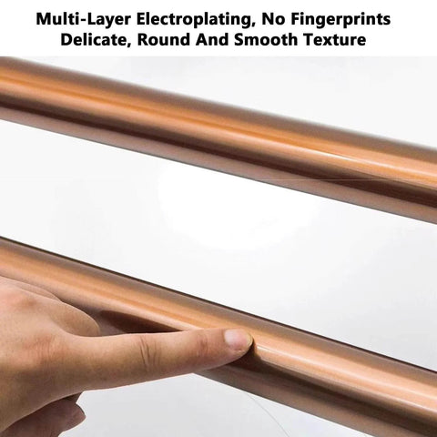 Stainless Steel Shower Door Handle And Push Pull Rail For Home And Commercial Use in copper finish, with anti fingerprint texture