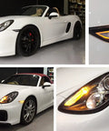 GT RS Style Raised 3D Smoked Lens Amber Full LED Front Side Marker Light Kit for Porsche installed on 911 and 718 models