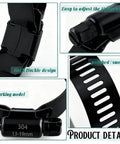 Dianrui 32-piece black hose clamp kit, 1/4"–2" (6–51mm), 304 stainless steel worm-gear clamps.