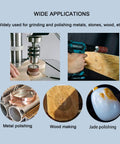Heavy Hitter Rubber Sanding Drum Kit With Premium Cloth Backed Aluminum Oxide Abrasive Sleeves For Effortless Wood Smoothing and crisp profile work in a no sweat twenty piece bundle used for polishing wood and metal.