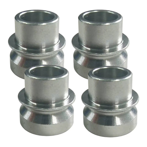 Rock Solid Heavy Duty 1/2 Inch To 3/8 Inch Heim Joint Misalignment Spacer Kit With Rod End Galvanized Steel four pack of spacers.