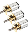 Three Dope 3V Micro DC Gear Motor With Metal Gearbox 1 To 298 Reduction, 15 RPM, 10mm Output Shaft, 3mm Drive Shaft, 0.3W Power