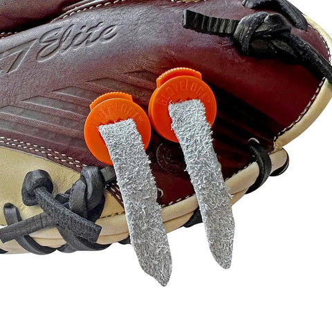 Four Pack Baseball And Softball Glove Lace Lock Clips Yellow No Slip Laces Locked Tight For A Secure Fit And Ball Control On Every Play