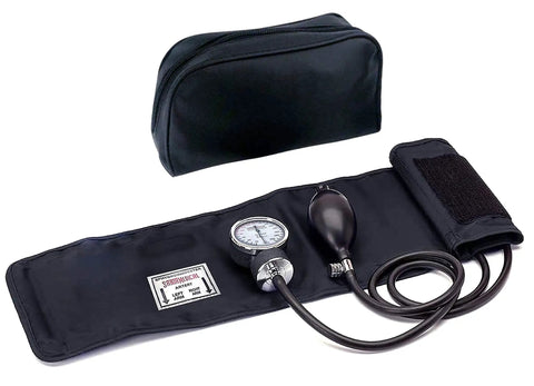 Reliable Manual Blood Pressure Cuff For Adults With Durable Aneroid Sphygmomanometer, Easy Read Gauge, Home Health Monitoring, Medical Grade Accuracy, Built To Last Comfort Cuff For Everyday Checks, with carrying case