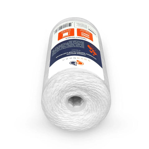 5 Micron String Wound Whole House Water Filter Cartridge 10 By 4.5 Inch Two Pack for sediment dirt rust impurities removal