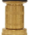 Top Tier 1.5 Inch Nst Brass Fog Nozzle, heavy-duty tool with sealed bronze body for fire hose applications.