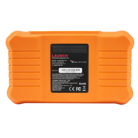 Back view of Creader Elite V3.0 OBD2 Scanner For Honda And Acura Pro Grade Bi Directional Full System Diagnostics in orange casing.