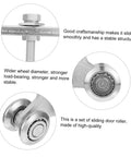 Close-up of Heavy Duty Sliding Door Roller Kit with Galvanized Track Pulley, highlighting craftsmanship and stability.