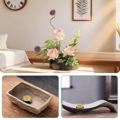Heavy Duty Silicone Portafilter Holder Precise Custom Fit Compatible With Ninja ES601 ES701 And Luxe Cafe Espresso Machines in floral setting.