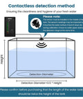Diagram of RV Water Tank Level Monitor With LED Indicator showing contactless detection method and installation guide