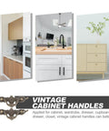 Vintage Cabinet Pulls 2 Pack Antique Bronze Metal Drawer Handles For Cabinets Dressers And Wardrobe Doors retro style