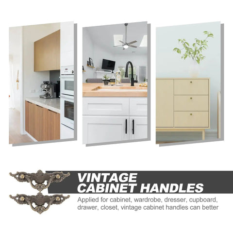 Vintage Cabinet Pulls 2 Pack Antique Bronze Metal Drawer Handles For Cabinets Dressers And Wardrobe Doors retro style