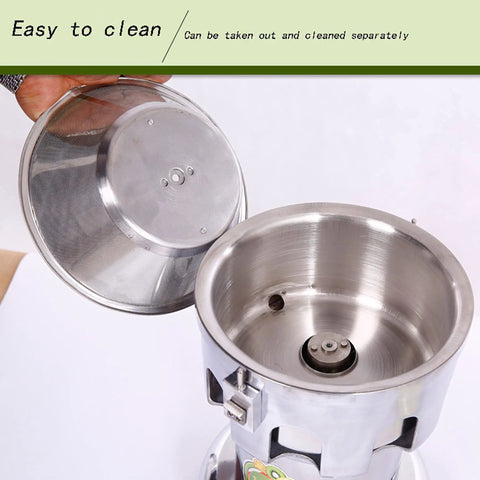 SDdPulse Commercial Juice Extractor, 370W Electric Centrifugal Juicer, stainless steel interior with removable mesh lid.