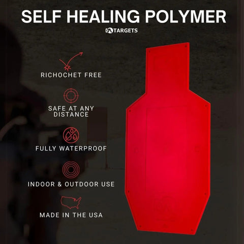 12x24 C Zone Self Healing Silhouette Target For Pistol And Rifle Training Indoor Or Outdoor Ranges Warm Color High Density Polymer