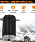167576 Hydraulic Slide Out Pump Motor For RV Leveling System 4200 RPM Go To Replacement Part Compatible With 149087 414018 And 146374 Through 146378 Durable Build For Easy Install, black metal motor