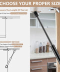 Measurement guide for 12 Inch 24 Lb 107 N Gas Shock Strut Lift Support For Tool Box Truck Cap Camper Shell Topper Rear Window RV Cabinet