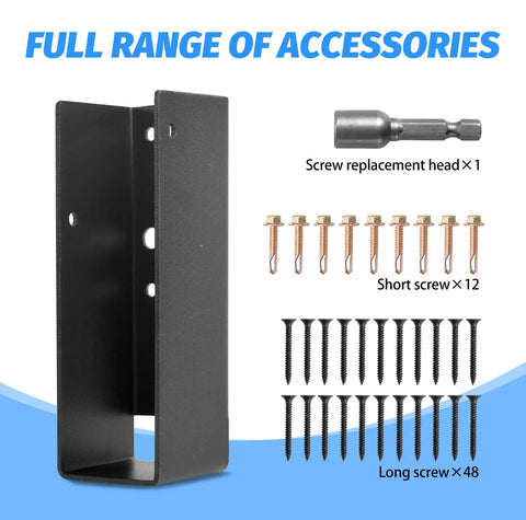 Hassle Free 8 Pack 2X6 Concealed Joist Hangers With Matching Nails Galvanized Steel Hidden Beam Brackets For Decks Pergolas Outdoor Stairs Easy Install Rust Proof Heavy Duty Deck Framing Kit and accessories
