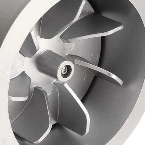Close-up of turbine blades from Compact Water Turbine Hydroelectric Generator With Permanent Magnet Brushless Motor For Off Grid Power
