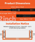 Heavy Duty Black Side Mount Drawer Slides Featuring Full Extension With Smooth As Butter Gliding Action No Sweat Install For Kitchen Cabinets And Furniture Upgrades That Hit The Spot dimensions and installation notice.