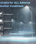 Ridiculously Bright Solar Street Light With 150000 Lumens, 180 LEDs in adverse weather conditions