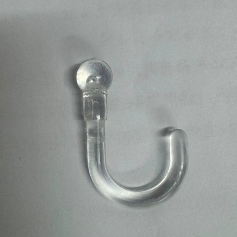 Super Strong Suction Cup Hooks For Bathroom Wall 10 Pack transparent resin hook for easy installation on smooth surfaces.