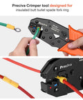 Using Insulated Wire Terminals Crimping Tool Kit With Ratcheting Crimper, 350 Pcs Insulated Connectors, AWG 20 To 10 And 0.5 To 6 Mm2 Range