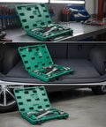 Sheet Metal Repair Tool Kit With Ergonomic Grips For Auto Body Dent Removal And Panel Beating Portable Hand Tools For Hobbyists And Pros Alike Durable Non Slip Hammer Set For Dings And Creases, green case