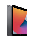 Top Shelf 10.2 Inch Retina Display Tablet Equipped With A12 Bionic Chip And Snappy Neural Engine For Flawless Streaming And Effortless Multitasking In Sleek Space Gray, displaying front and back.