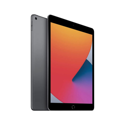 Top Shelf 10.2 Inch Retina Display Tablet Equipped With A12 Bionic Chip And Snappy Neural Engine For Flawless Streaming And Effortless Multitasking In Sleek Space Gray, displaying front and back.