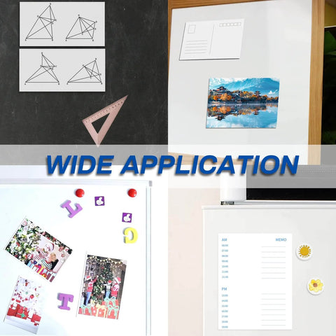 Flexible Magnetic Sheets With Adhesive Backing 8.5 X 11 Inches Pack Of 16 for crafts, photos, notes on various surfaces