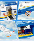 Details of 6 In 1 Airport Passenger Plane Building Set With 510 Pieces For STEM Play Including Baggage Truck Shuttle Bus Boarding Stairs And More A Dope Build Toy For Adults And Kids Ages 6 To 12.