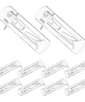 Plastic Shelf Support Pegs 10 Pack For Cabinets And Closets ABS Material with spring clip in transparent design