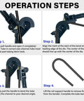 Operation steps for 4 In 1 Tube Bender For Copper Brass Aluminum And Thin Steel Pipes with manual bending guide.