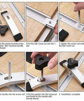 Assembly guide for Heavy Duty M8 T Slot Nut Set For Woodworking 10 Piece Aluminum Alloy T Track Sliders on table