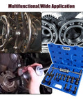 12 Piece Motorcycle Blind Inner Bearing Puller Kit With Slide Hammer And Collets 8mm To 25mm for internal bearing removal