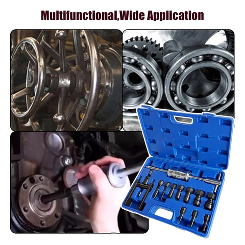 12 Piece Motorcycle Blind Inner Bearing Puller Kit With Slide Hammer And Collets 8mm To 25mm for internal bearing removal