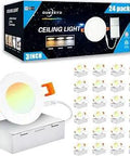 Dope 3 Inch LED Recessed Light Kit with 450 Lumen Output Dimmable Downlight Color Selectable 3000K 4000K 5000K Energy Star 24 Pack