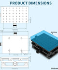 XY Axis Manual Stage With Precision Lead Screw Drive, Topnotch High Precision Sliding Table dimensions and specifications image