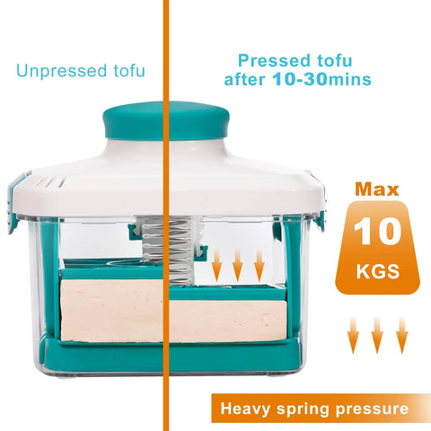 Vegan Adjustable Tofu Press For Quick Water Removal From Silken To Firm And Extra Firm Tofu In 10 To 30 Minutes Without Cracking