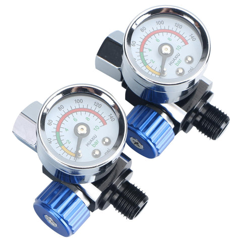 Quarter Inch Air Pressure Regulator With Gauge For Spray Gun And Pneumatic Tools High Flow Inline Regulator Real Time Pressure Monitoring
